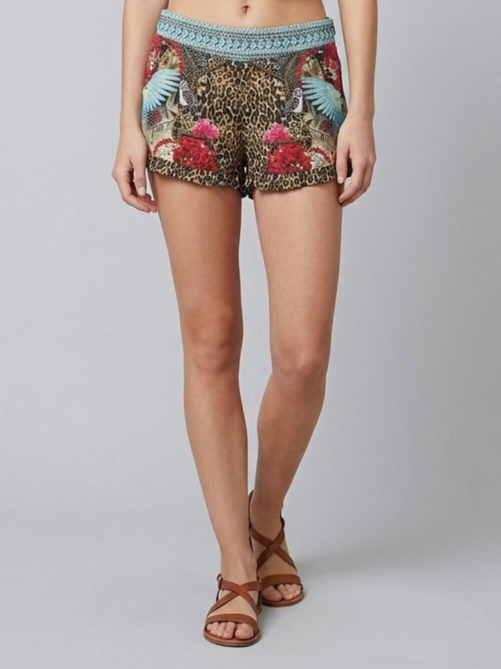 Camilla Wondrous Leopard Shorts Size Medium